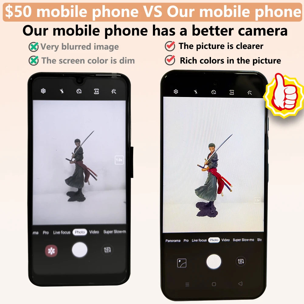 New S24 Ultra+ Smart Phone 5G Original Android 7.3 Inch HD Full Screen Face ID 22GB+2TB Mobile Phones Global Version 4G 5G Cell