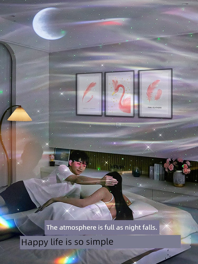 Northern Lights ONEFIRE Starry Sky Projector Small Night Lamp Starry Sky Bedroom Atmosphere Emotional Tone Internet Celebrity Romantic Light Female