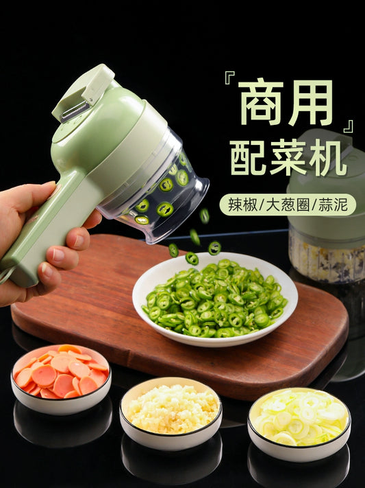 Commercial Electric Side Dish Machine Chopping Artifact Sausage Slicing Kitchen Green Chinese Onion Chili Dicing Cooking Machine Garlic Grinder