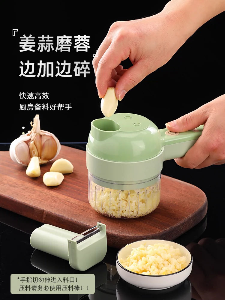 Commercial Electric Side Dish Machine Chopping Artifact Sausage Slicing Kitchen Green Chinese Onion Chili Dicing Cooking Machine Garlic Grinder