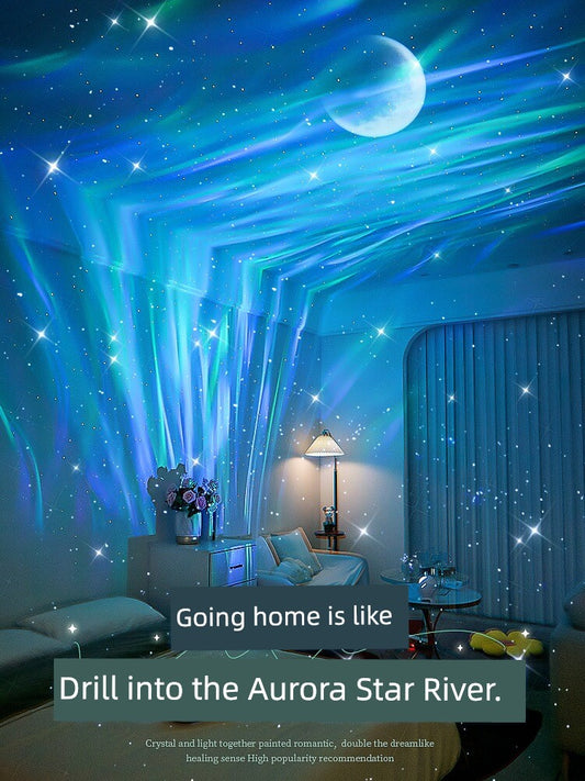 Northern Lights ONEFIRE Starry Sky Projector Small Night Lamp Starry Sky Bedroom Atmosphere Emotional Tone Internet Celebrity Romantic Light Female