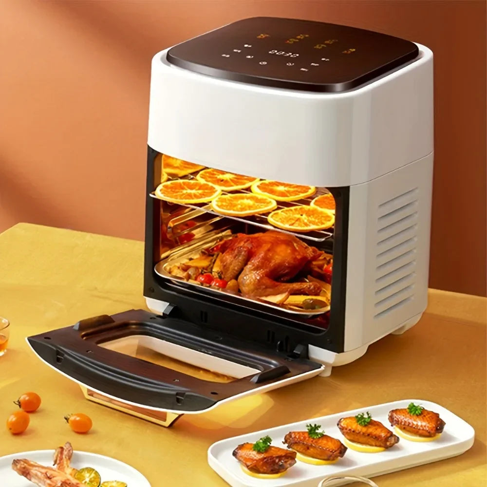 15 Liters/2.9 Gallon Large Capacity Smart Touch Air Fryer, Breakfast Maker Barbecue Steak Chicken Chips Home Air Electric Fryer