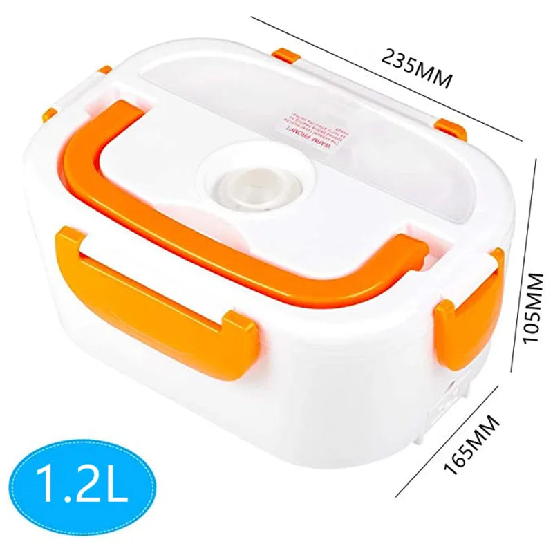 Portable Heated Electric Lunch Box 12V-24V 110V 220V Bento Boxes Food Heater Rice Cooker Container Warmer Dinnerware Set