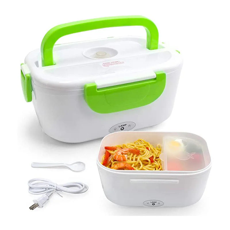 Portable Heated Electric Lunch Box 12V-24V 110V 220V Bento Boxes Food Heater Rice Cooker Container Warmer Dinnerware Set