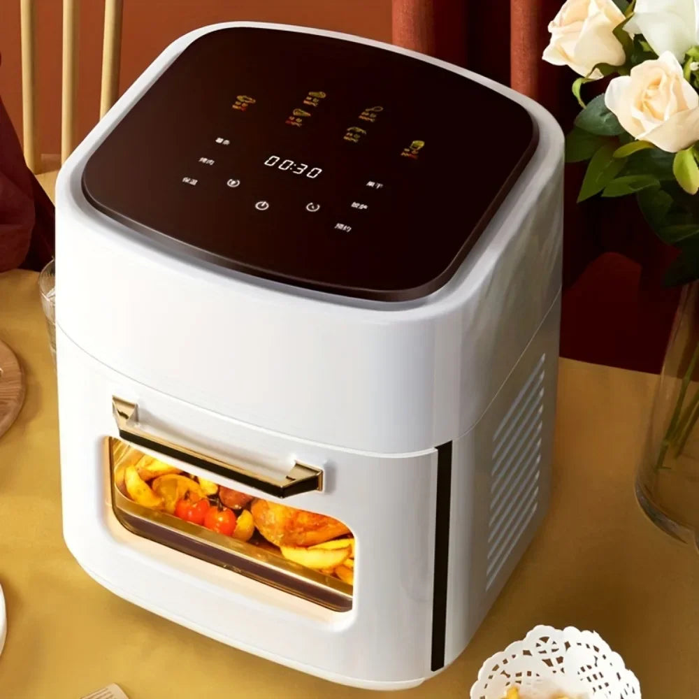 15 Liters/2.9 Gallon Large Capacity Smart Touch Air Fryer, Breakfast Maker Barbecue Steak Chicken Chips Home Air Electric Fryer